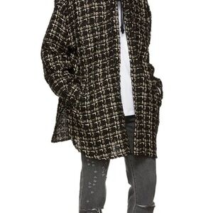 Faith Connexion‎ Hooded Tweed Over Shirt S